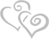 Silver Intertwined Hearts Clip Art