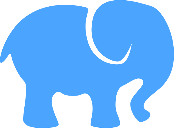 clip art blue elephant - photo #6
