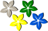 Colored Flowers Clip Art