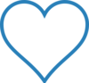 Blue Outline Heart Clip Art