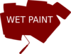 Wet Paint Sign Clip Art