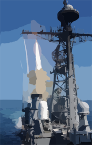 Uss Bunker Hill Fires Sm-2 Surface-to-air Missile Clip Art