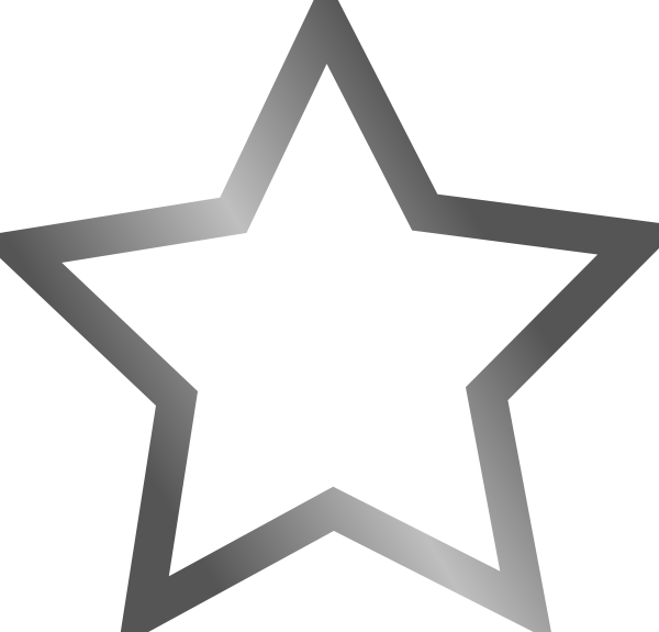gold star clipart. Outlined Star