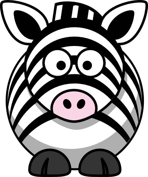 zebra clip art black and white