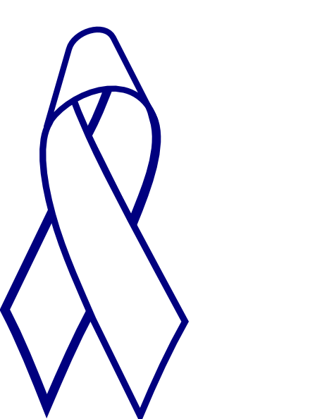 Blue Outline Cancer Ribbon Clip Art at  - vector clip art online,  royalty free & public domain