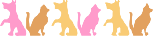 Pink And Light Brown Melange Doggies And Kitties Clip Art