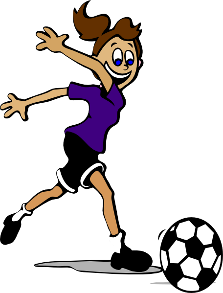 clipart girl playing soccer - photo #18