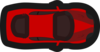 Red Car - Top View Clip Art