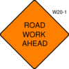 Road Work Ahead Sign Clip Art