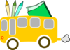 Back To Scool Yellow - Bus Ecole Jaune Clip Art