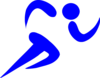 Blue Athlete Clip Art
