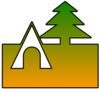 Tent And Tree Cutout Clip Art