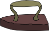 Old Style Clothes Iron Clip Art