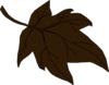 Dark Brown Autumn Leaf Clip Art