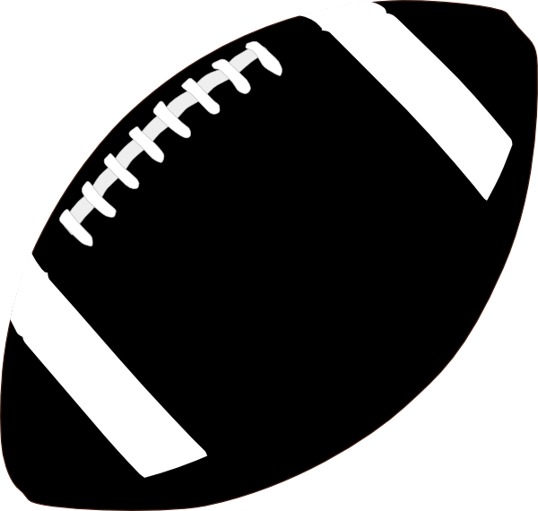 free black and white football clipart - photo #43