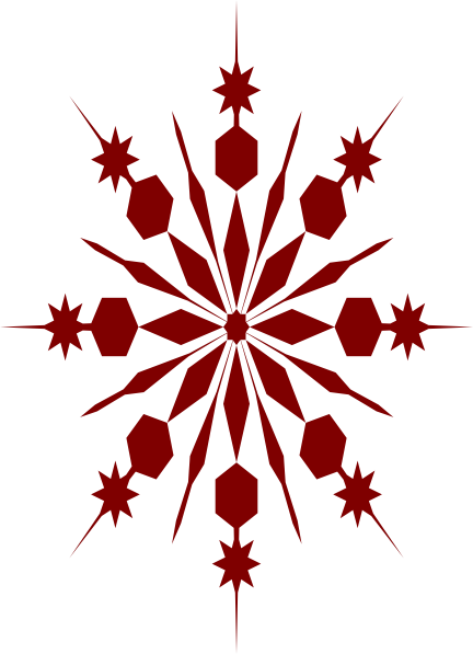 Red Snowflake Clip Art at Clker.com - vector clip art online, royalty