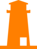 Orange Lighthouse Clip Art