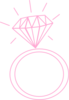 Diamond Ring-pinkonblack Clip Art