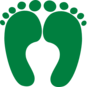 Dark Green Happy Feet Clip Art