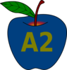 Blue Apple A1 Clip Art