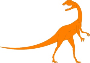 Orange Dino Clip Art