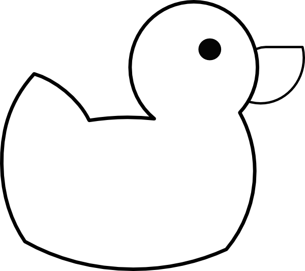 clipart black and white duck - photo #39