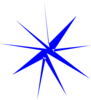 Blue Star Sparkles Clip Art