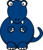 Blue Dino Clip Art