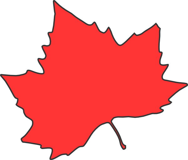 clipart maple leaf outline - photo #6