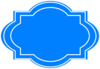 Decorative Label-blue Clip Art