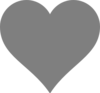 Gray Heart Clip Art