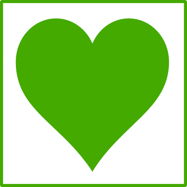 clipart green heart - photo #22