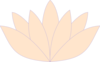 Pale Orange Violet Trim Lotus  Clip Art