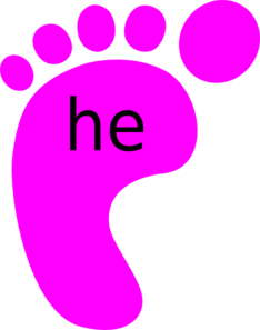 left footprint pink he clip art at clker com vector clip art