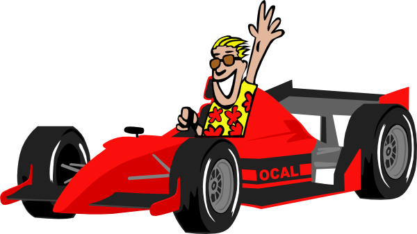 Racecar Manwaving Clip Art at Clker.com  vector clip art 