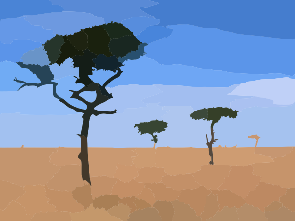 World Africa Scattered Acacia Trees Kenya Africa Clip Art at Clker.com