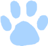 Blue Pawprint Clip Art