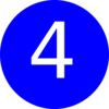 Number 4 Blue Background Clip Art