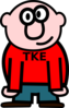 Cartoon Man In Red Shirt Clip Art
