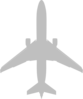 Plane Silhouette Grey Clip Art