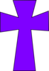 Medieval Cross Purple Black Clip Art