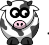 Cow Looking Right-down Clip Art