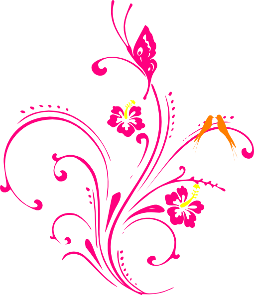 clipart flowers and butterflies border - photo #42