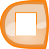 Orange Stop Button Clip Art