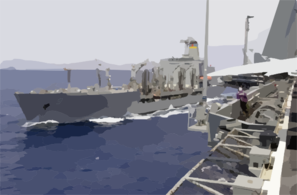 The Military Sealift Command (msc) Ship Usns John Ericsson (t-ao 194) Pulls Along Side Uss Nimitz Clip Art