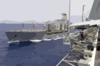 The Military Sealift Command (msc) Ship Usns John Ericsson (t-ao 194) Pulls Along Side Uss Nimitz Clip Art