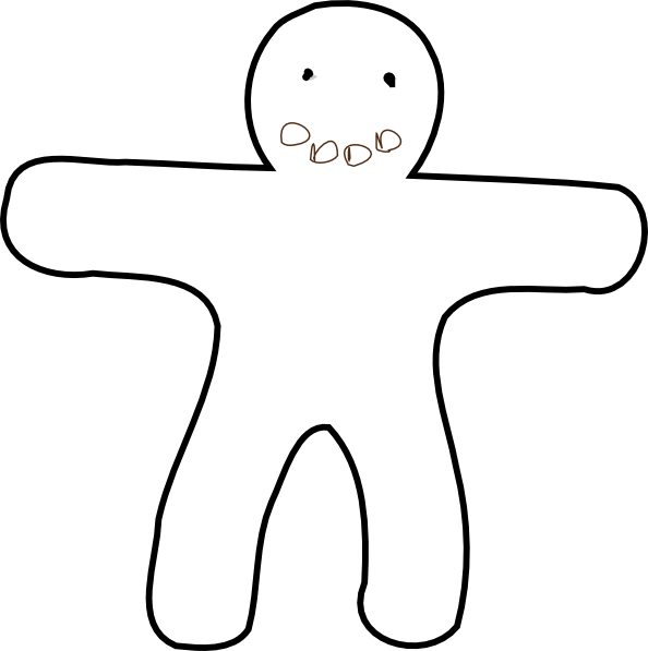 free clipart gingerbread man outline - photo #43