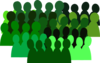 Very Green Crowd Clip Art