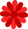 Red Gerber Daisy Clip Art