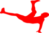 Red Fallen Man Clip Art